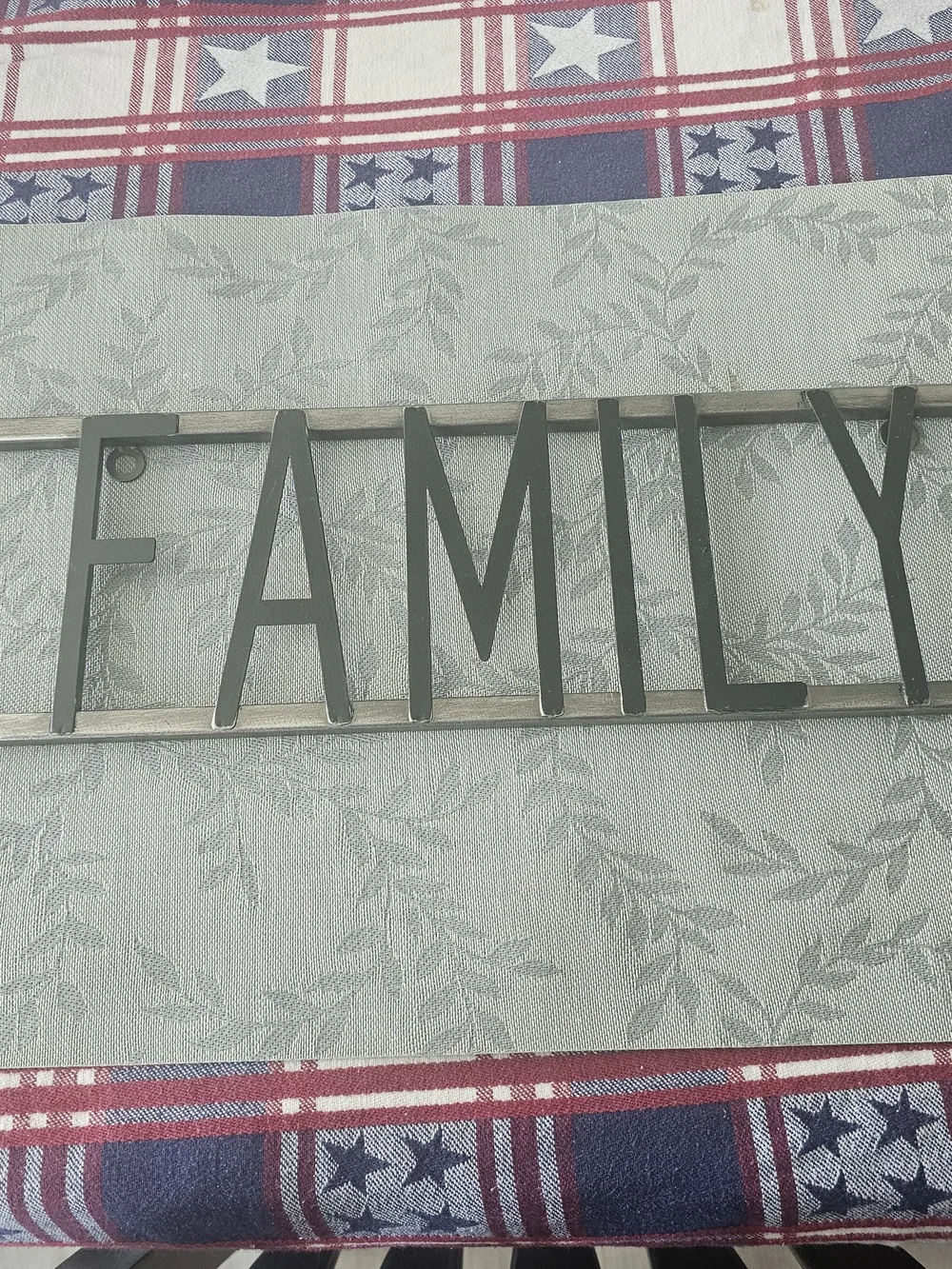 Threshold Metal FAMILY Wall Sign in Gray